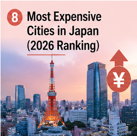 Most expensive cities in Japan 2026 cost ranking